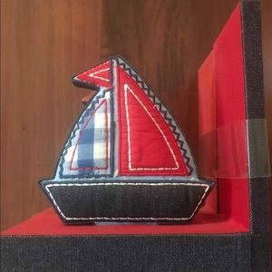 Pair of Adorable Padded Bookends and hook. NWOT